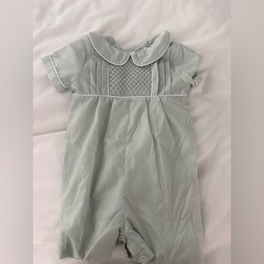 Classic Sage Green boys button up outfit